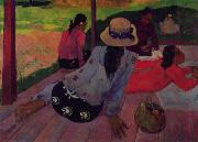 Paul Gauguin Afternoon Rest, Siesta oil painting reproduction